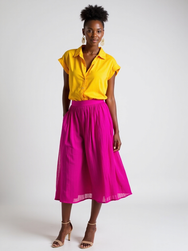 vibrant skirts for confidence