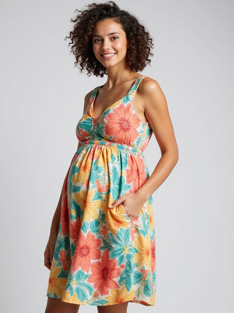vibrant summer maternity dresses
