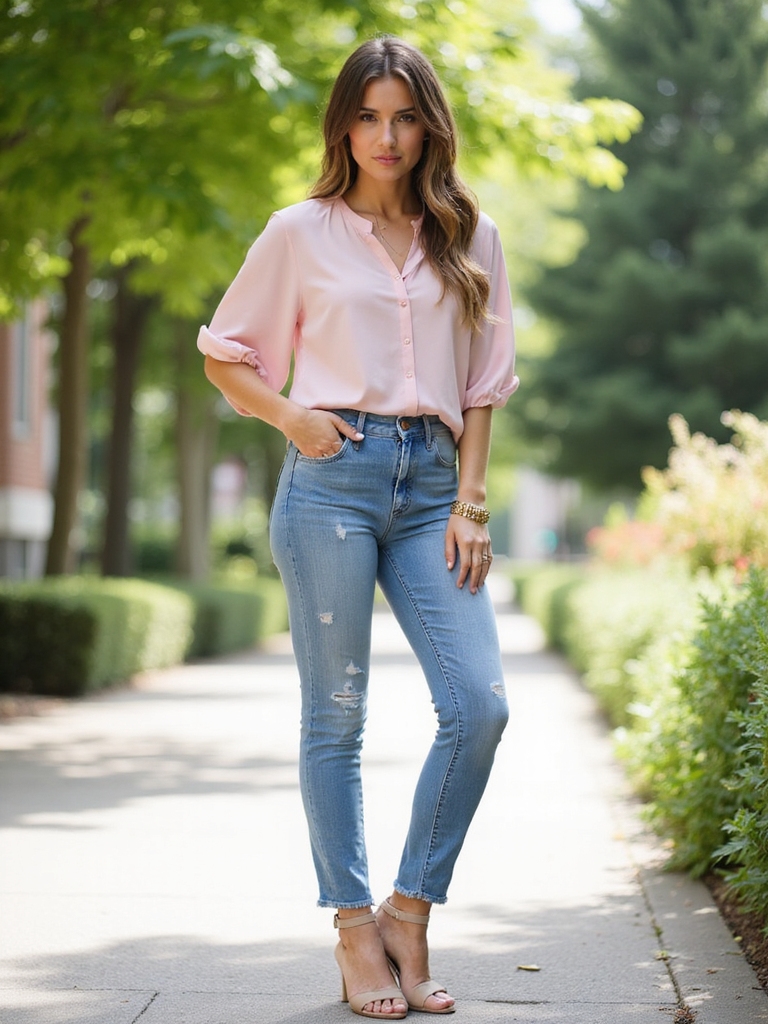 vibrant tops polished footwear