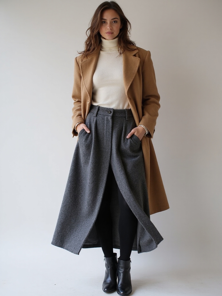 winter layering with tights