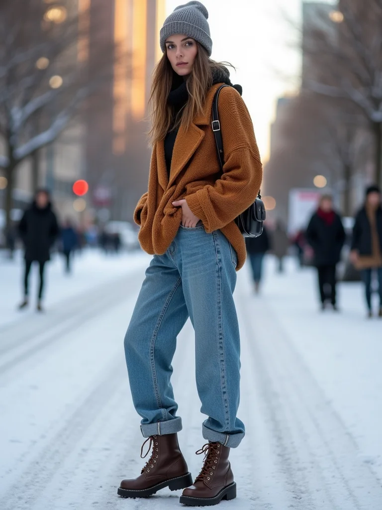 trendy baggy jeans winter hero