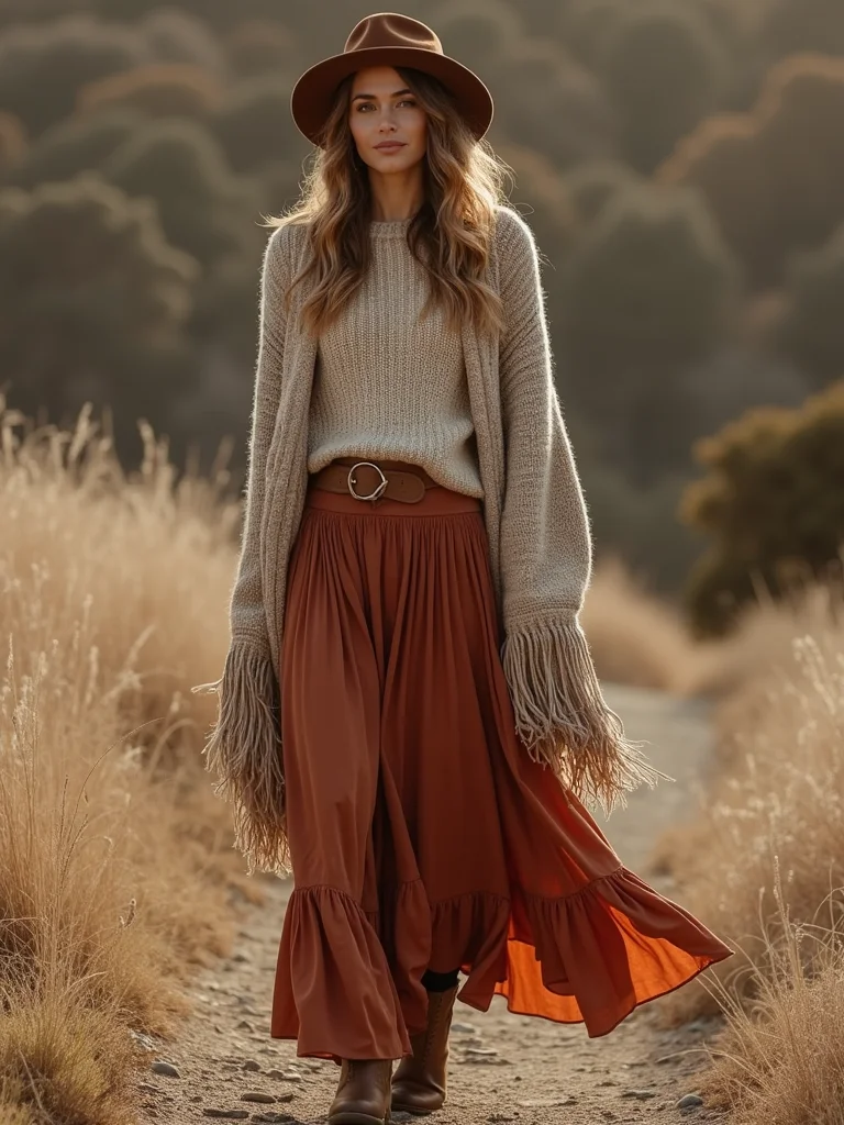 winter boho outfit hero