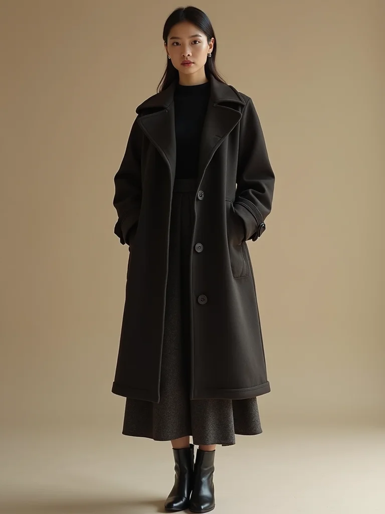 tailored wool coat ensemble