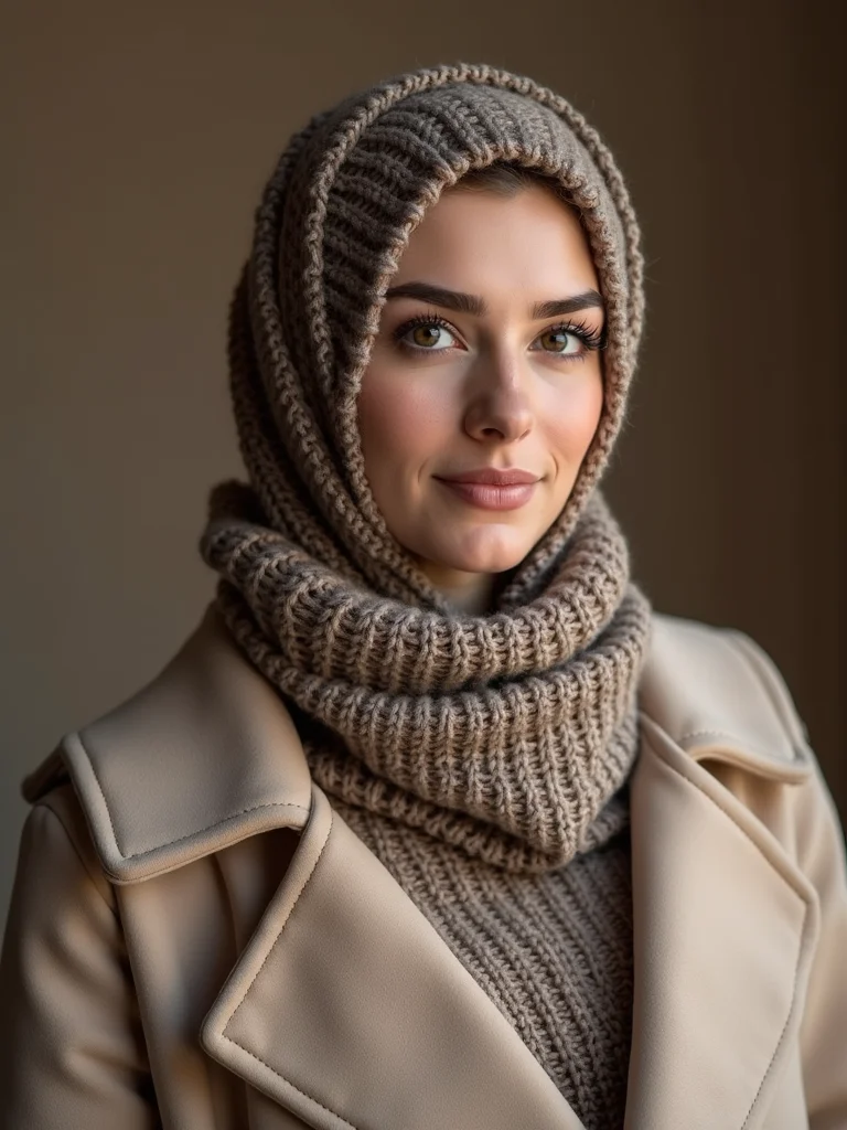 warm breathable textured winter hijabs