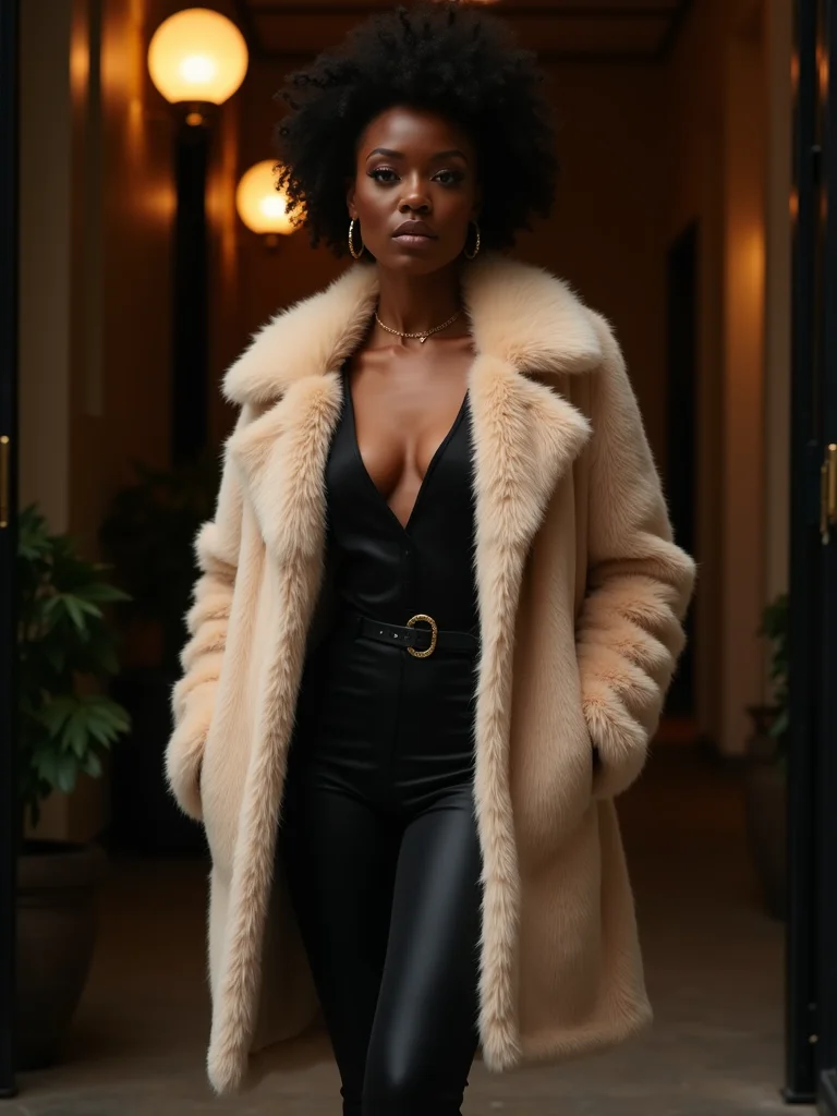 glamorous sustainable faux fur coats