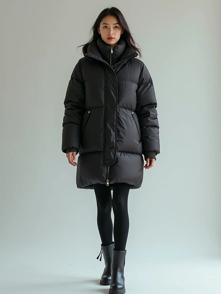 streamlined insulated quilted coat