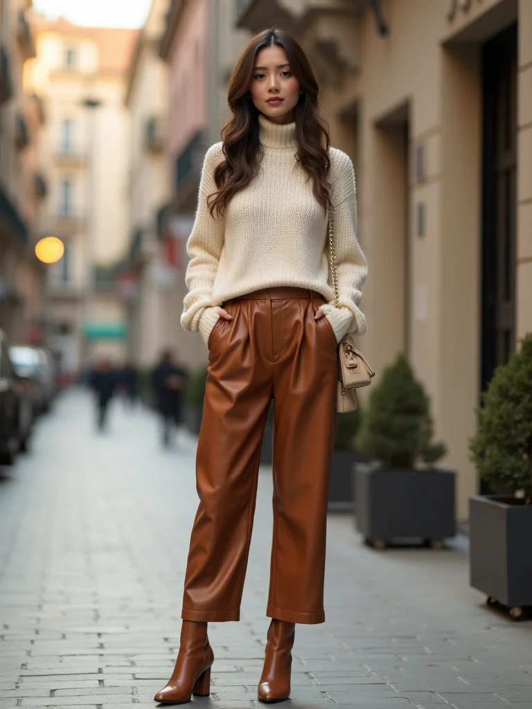buttery leather cashmere chic