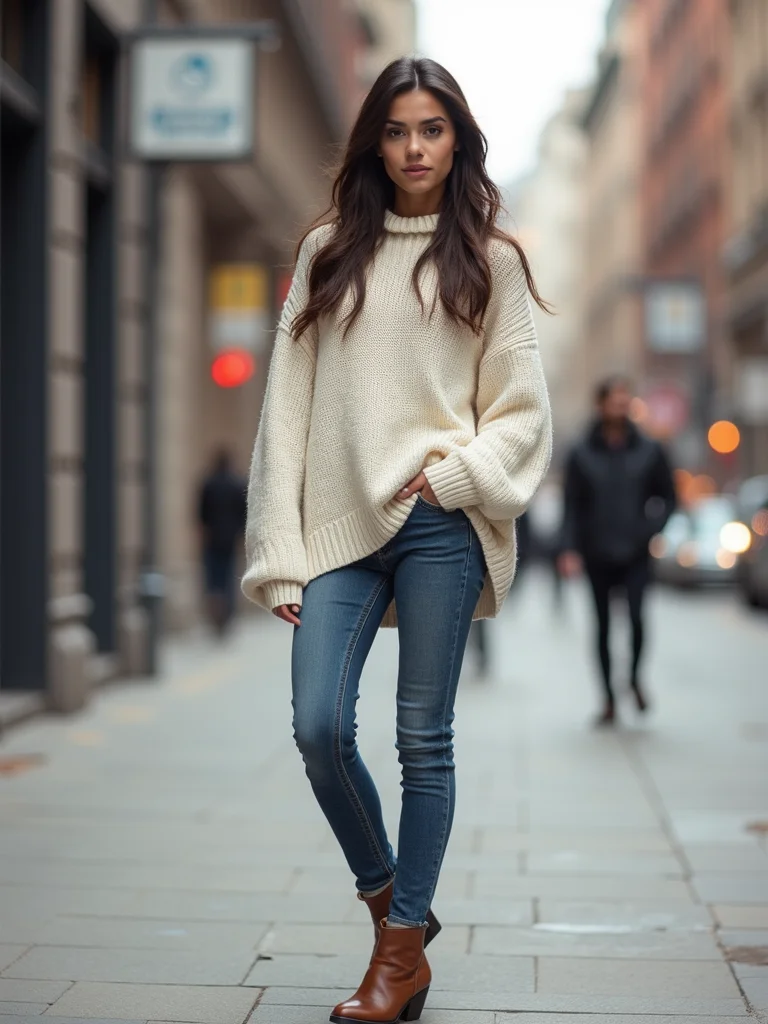 oversized sweater skinny jeans
