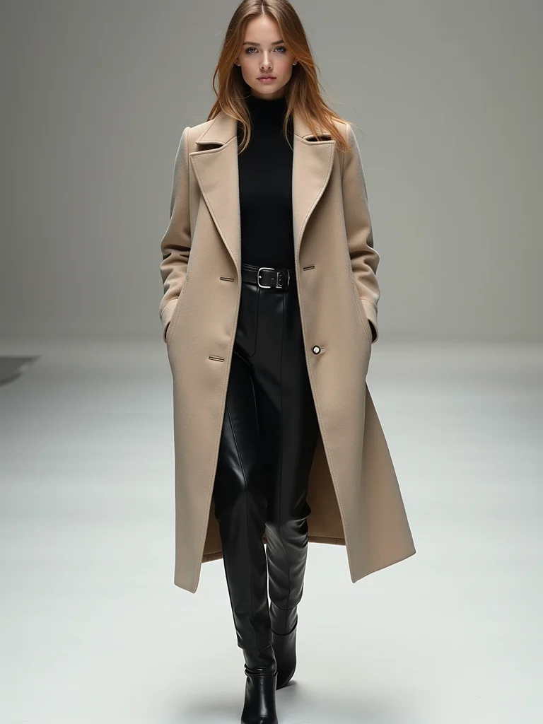 tailored wool coat ensemble