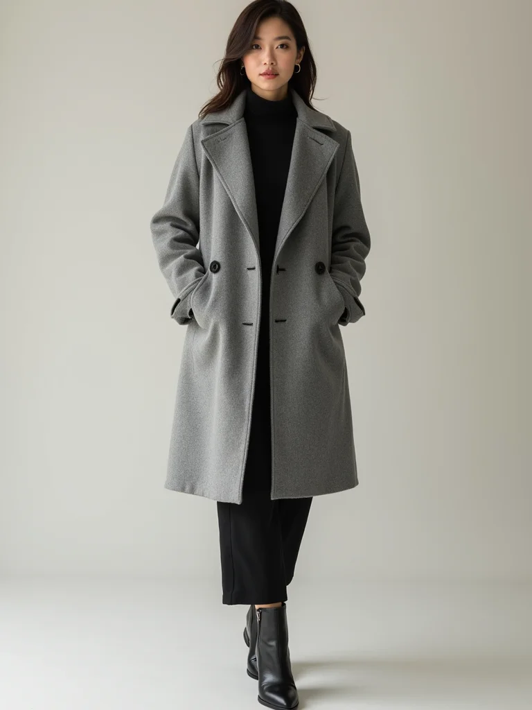 structured neutral wool coats