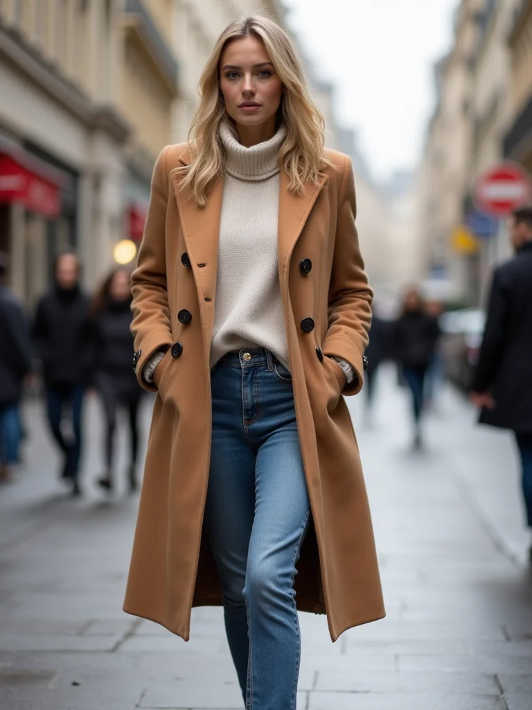well cut wool coat ensemble