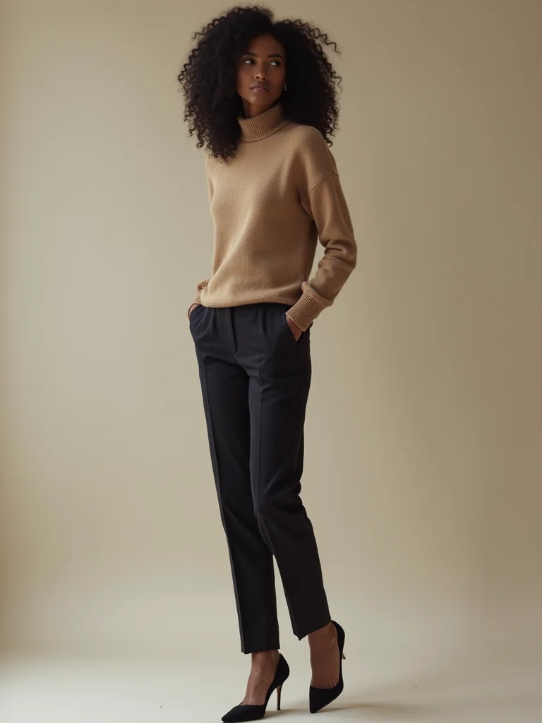 soft cashmere tailored trousers