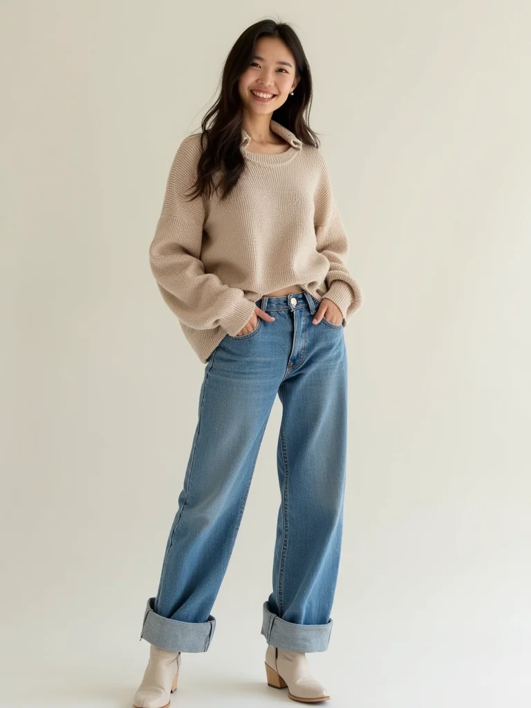 flattering winter jean silhouettes