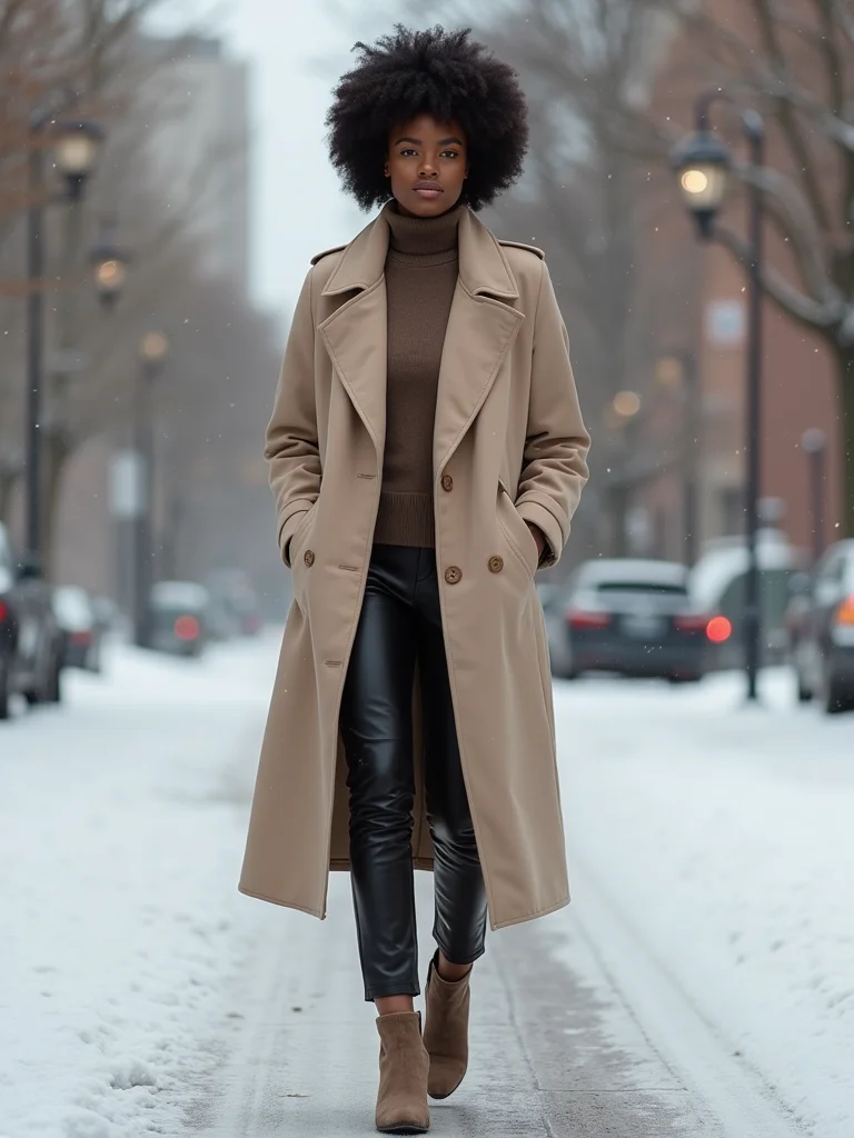 insulated tailored neutral coat
