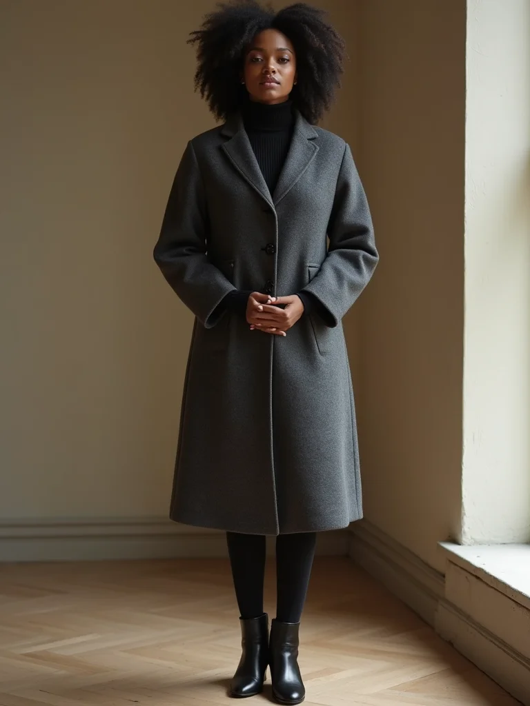 knee length tailored wool warmth