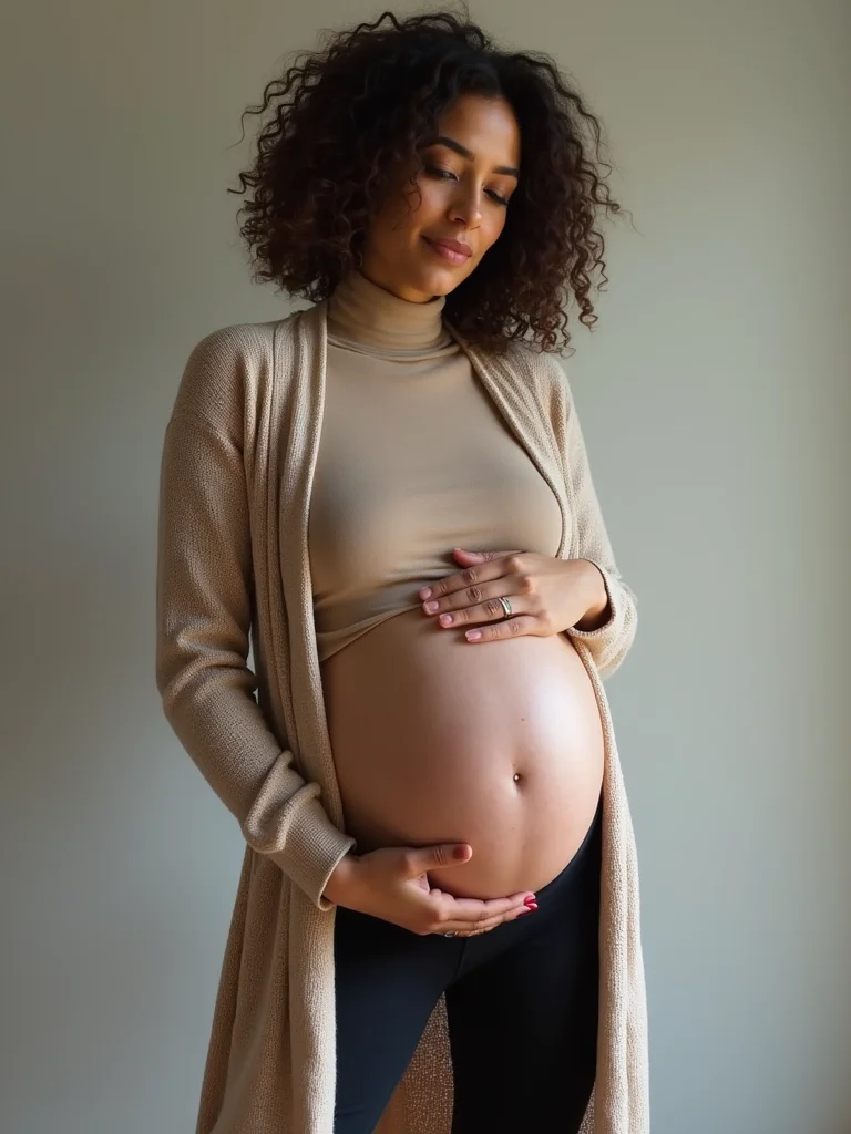 streamlined layered maternity winterwear
