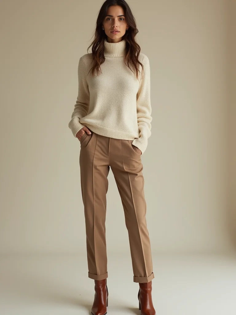 slim structured knitwear ensemble