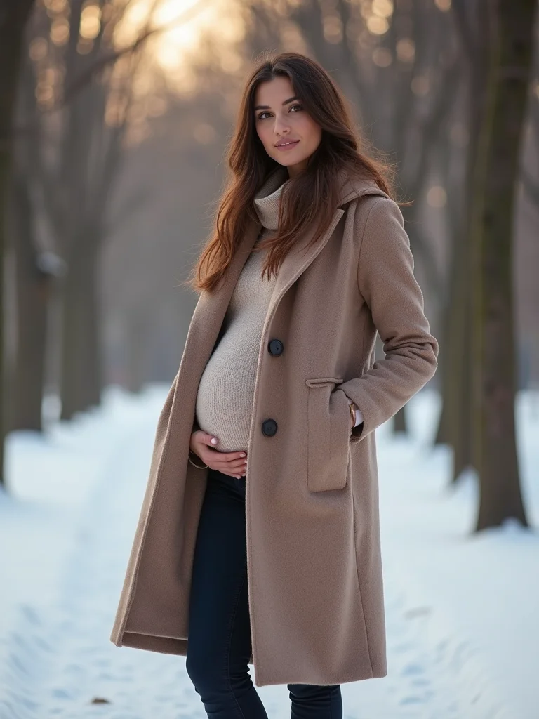 flattering adjustable weatherproof maternity outerwear