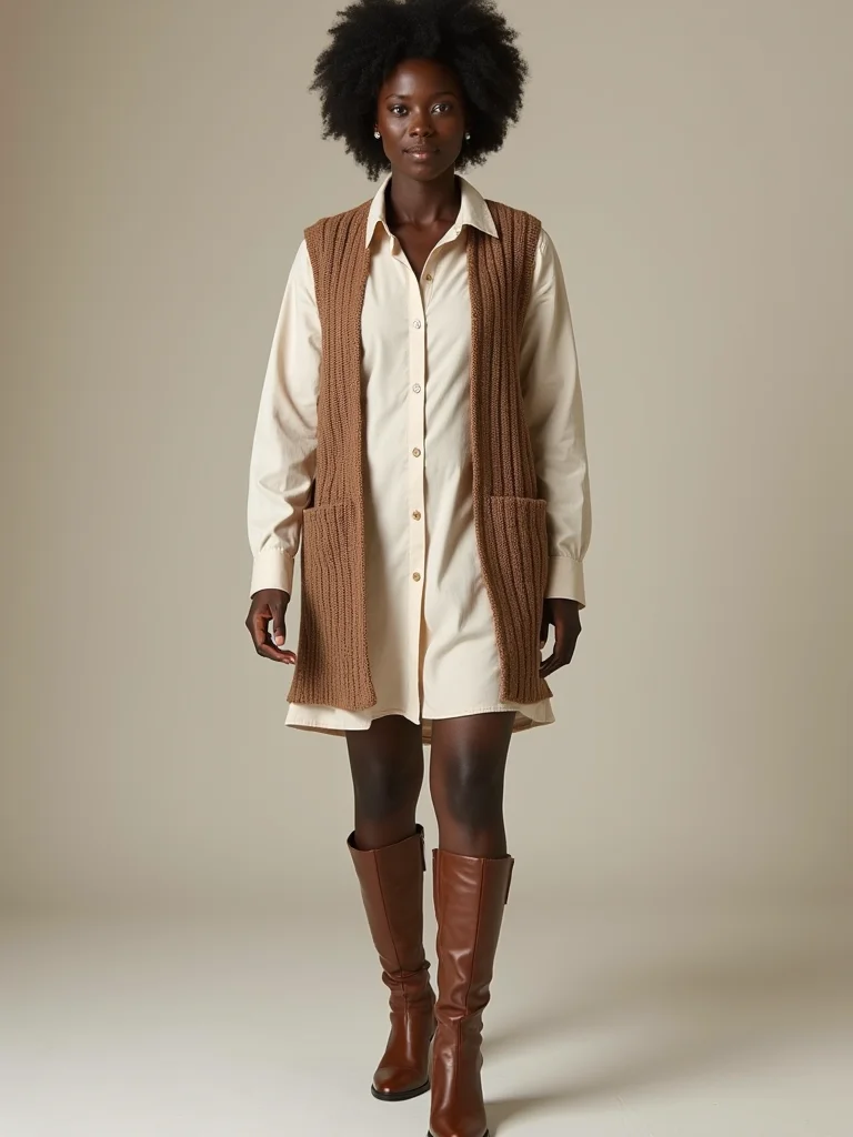 crisp shirt dress ensemble