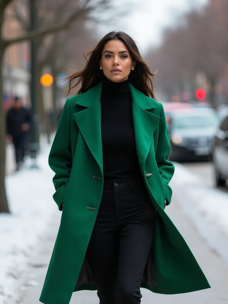 bold coat minimal textured layers