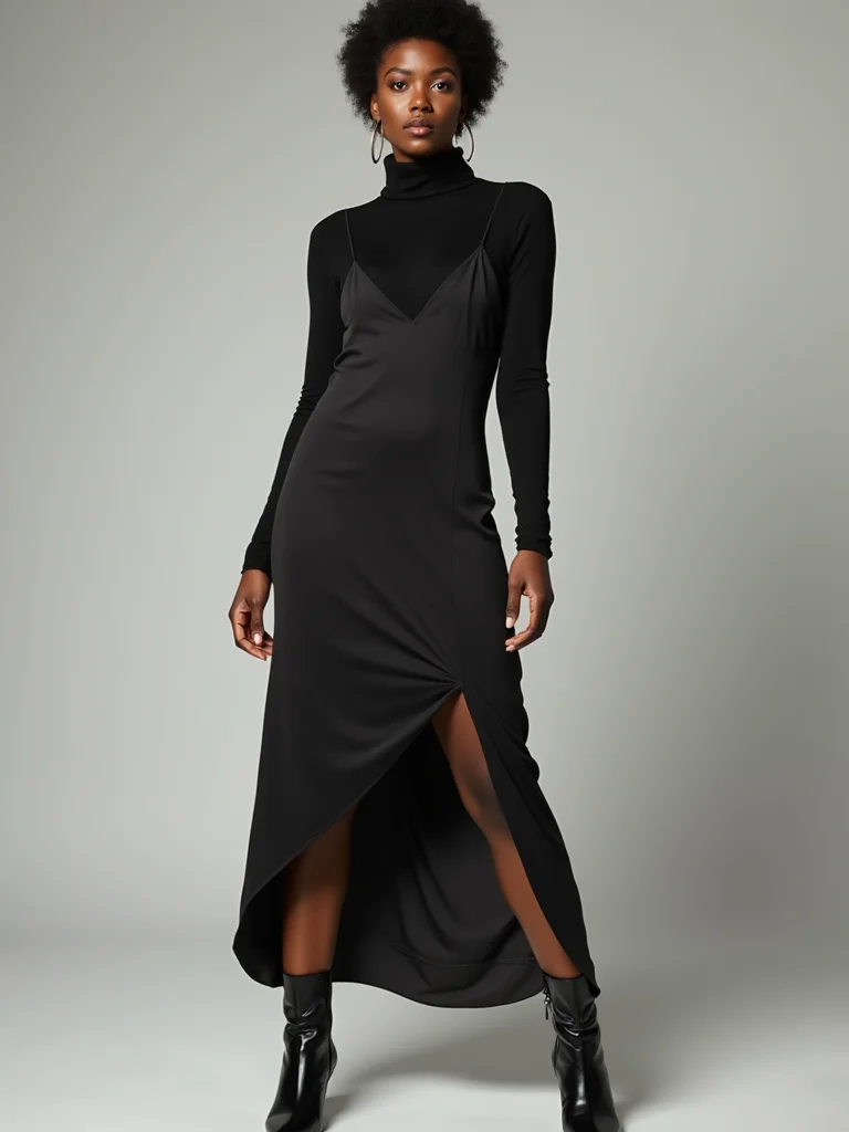 slim turtleneck under slip