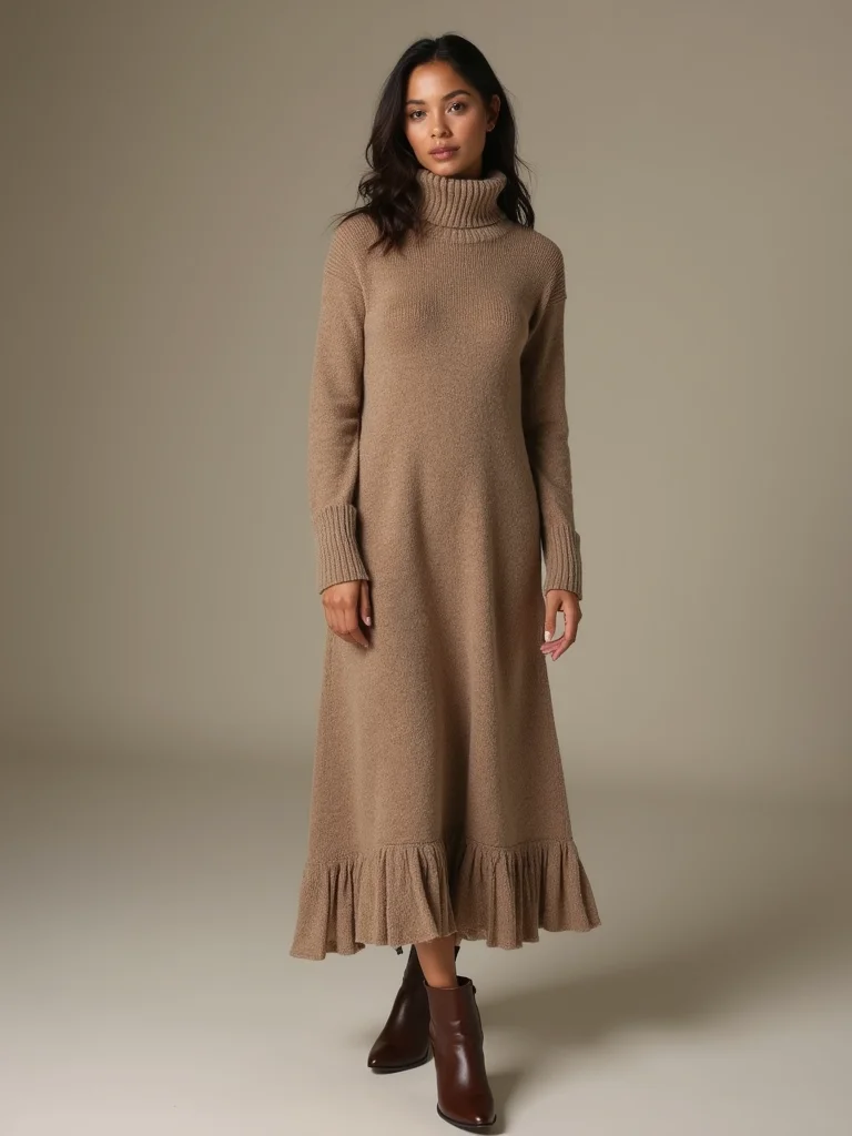fine knit turtleneck under slip