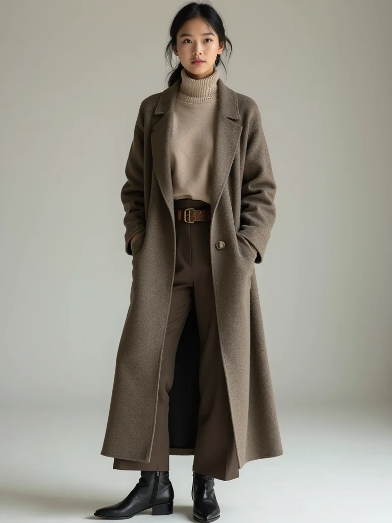 belted cardigan slim layers