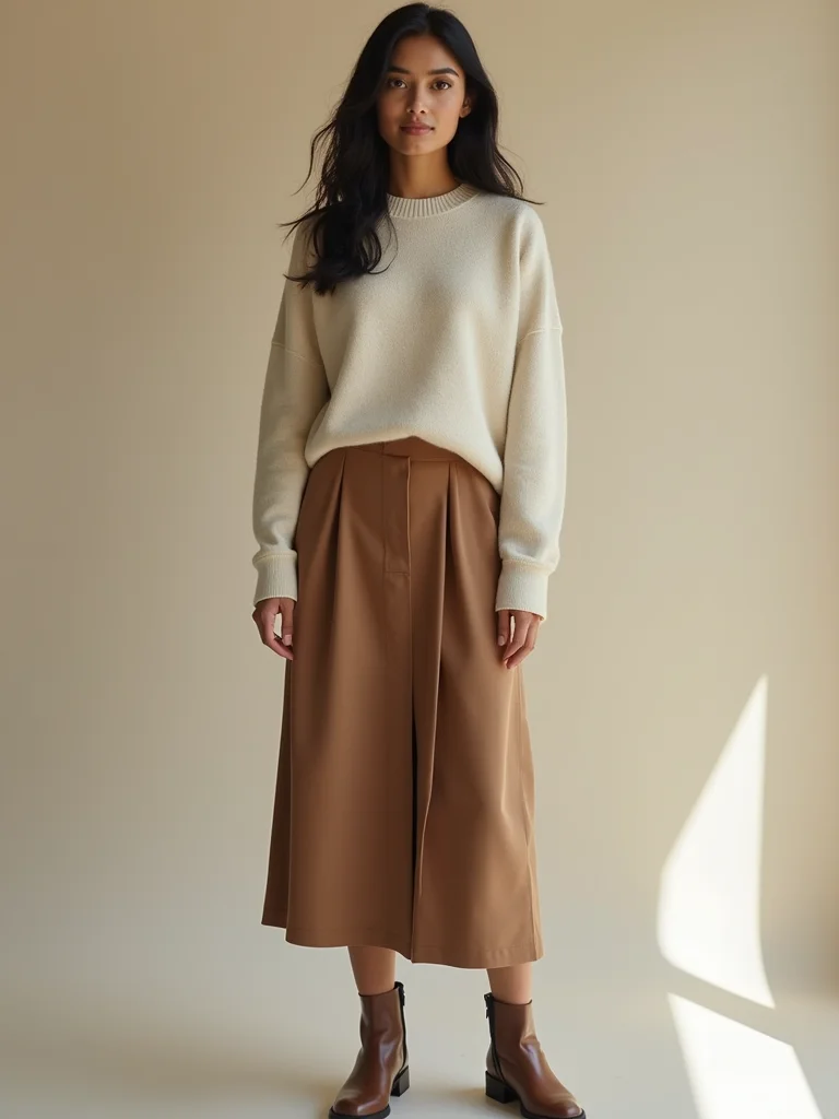 cashmere sweater with skirt