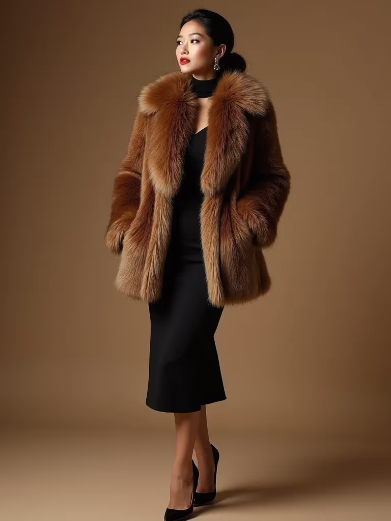 polished playful faux fur layering