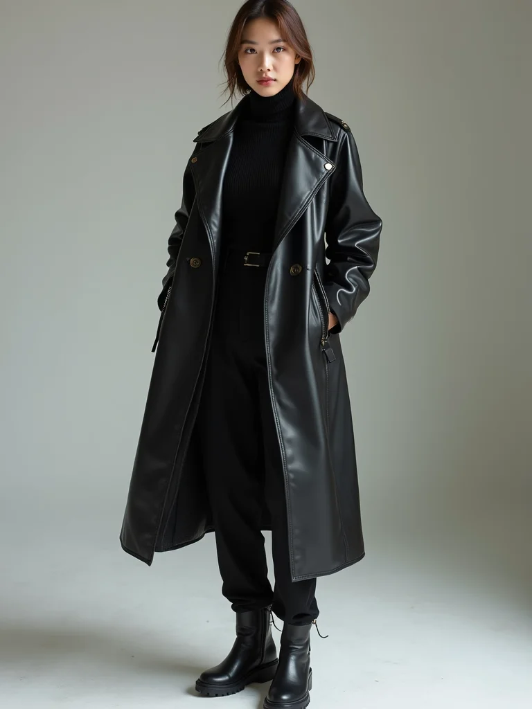 sleek leather outerwear styles