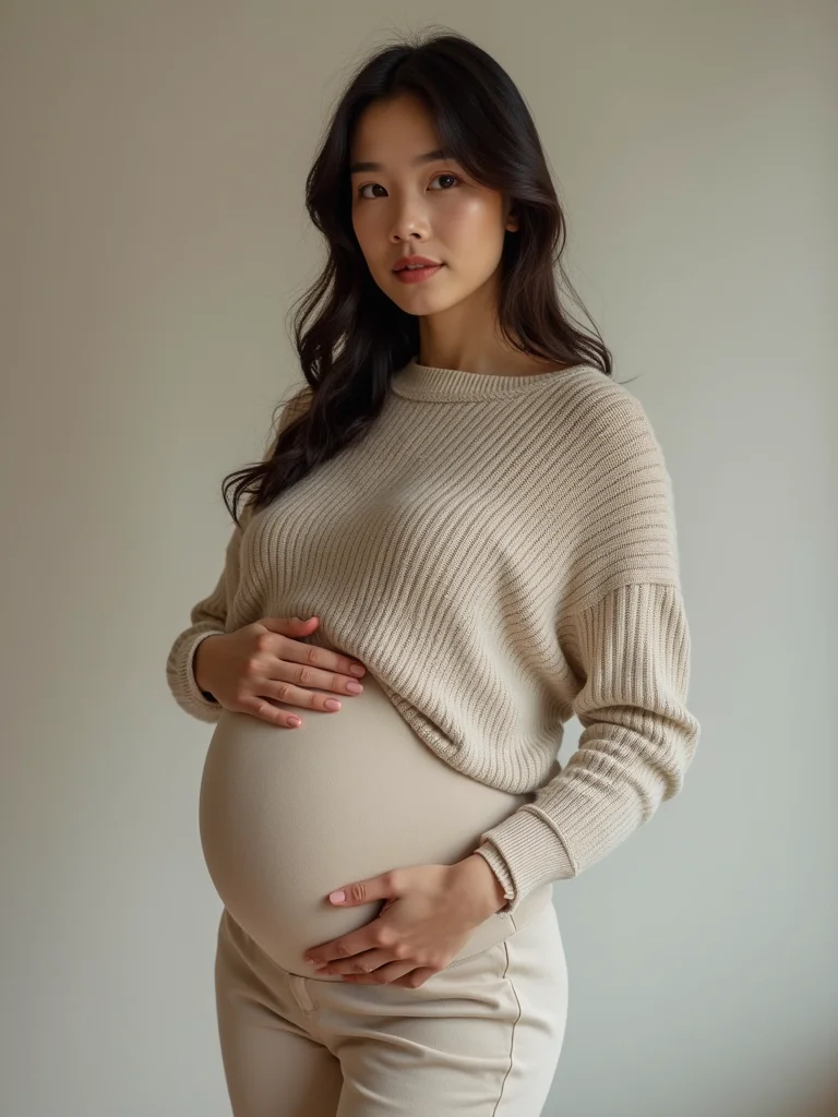 stretchy supportive adjustable maternity trousers