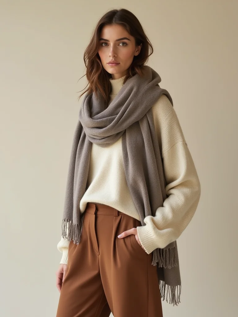 cream taupe gray layering