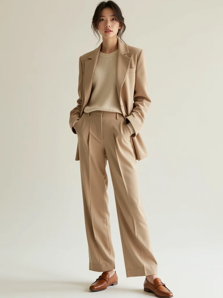 structured blazer cozy knitpants