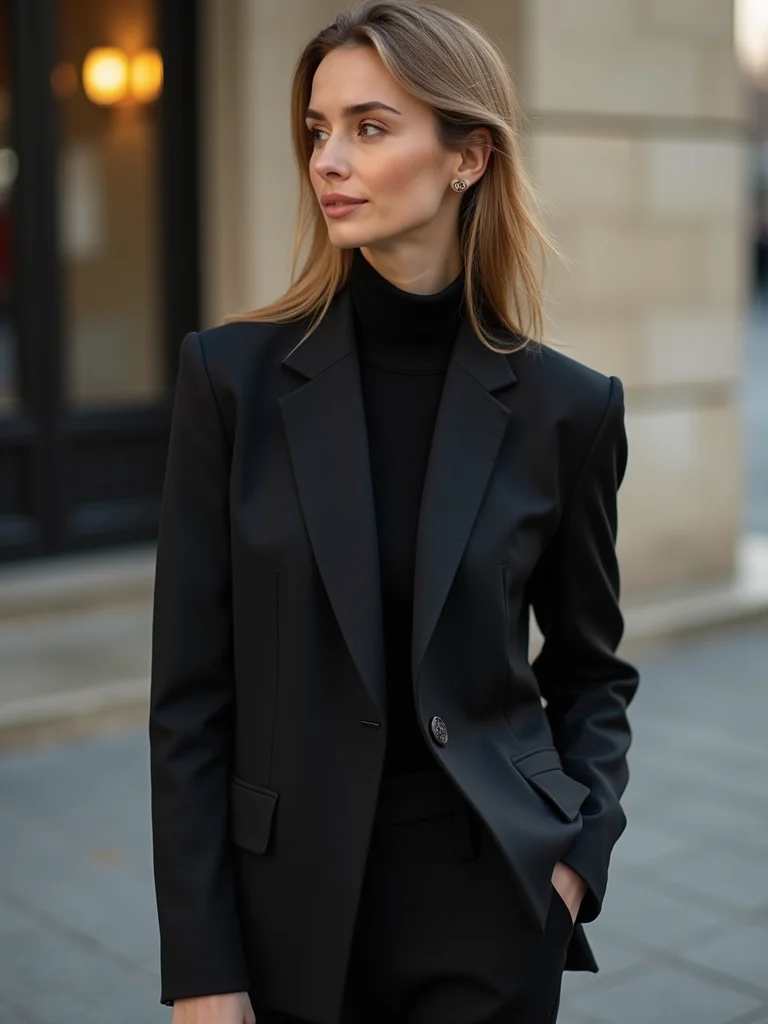 sleek tailored layered winterwear