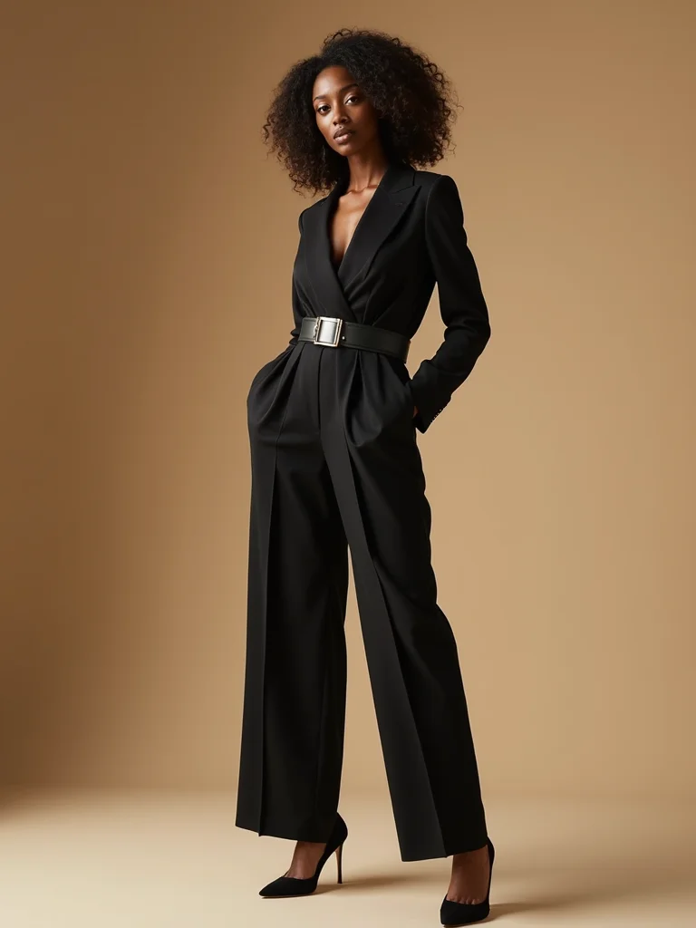 tailored jumpsuits with belts