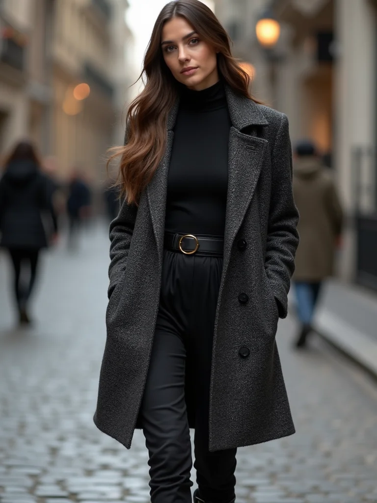 monochrome luxe textured knitset