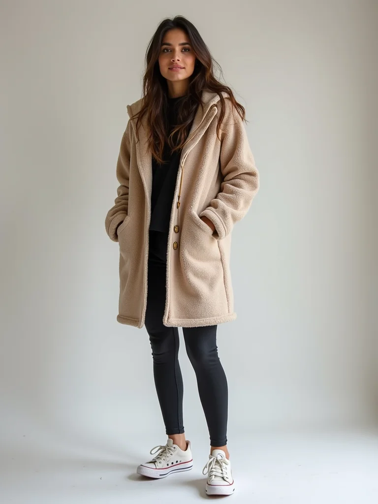 fleece lined leggings with hoodie