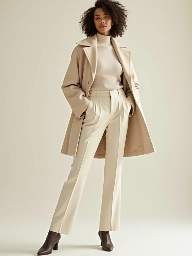 head to toe neutral layering