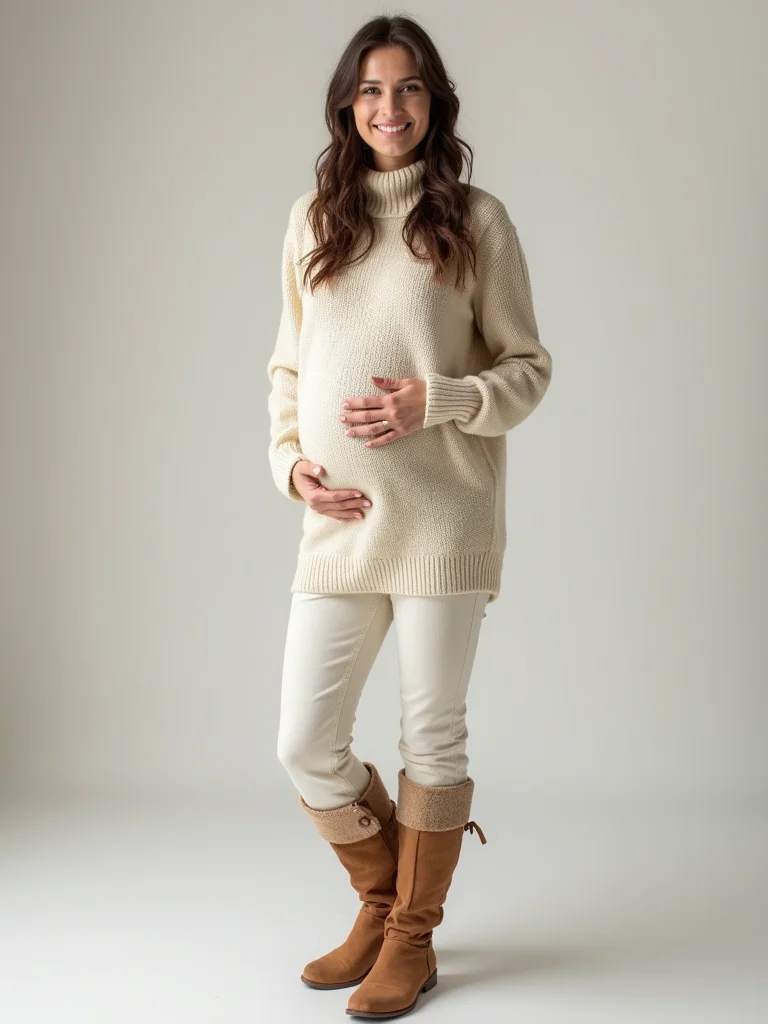 cozy coordinated maternity sweater sets