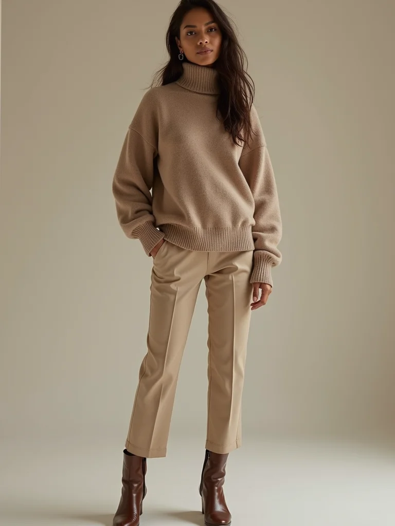 polished cozy neutral winterwear