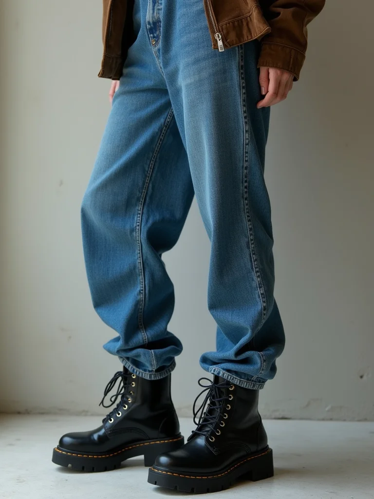 anchor with structured chunky footwear