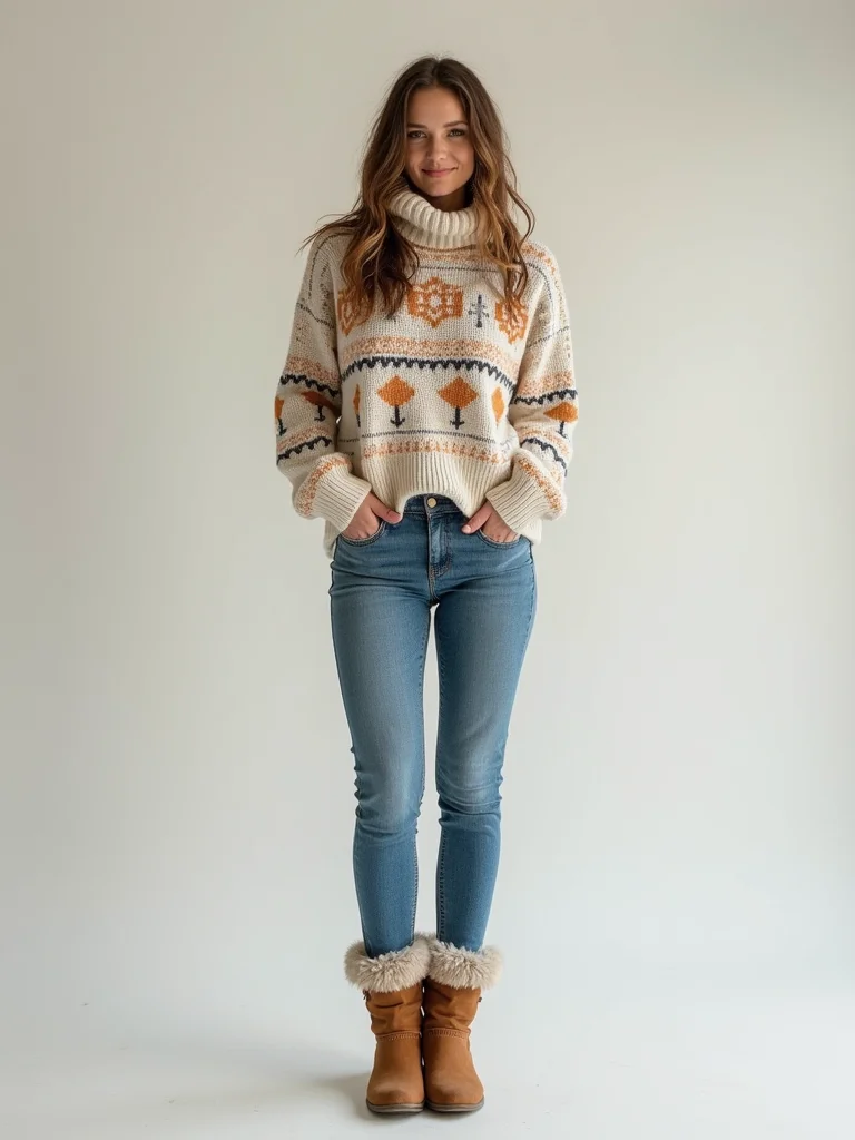 plush muted character sweater elegance