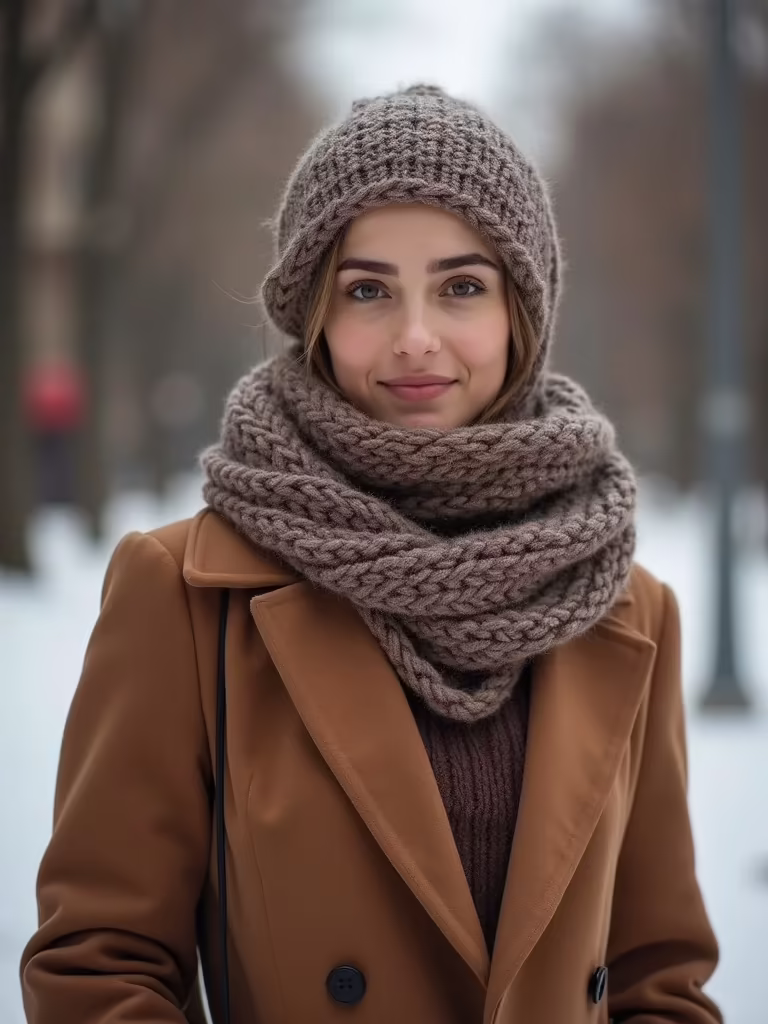 warm layered hijab styling