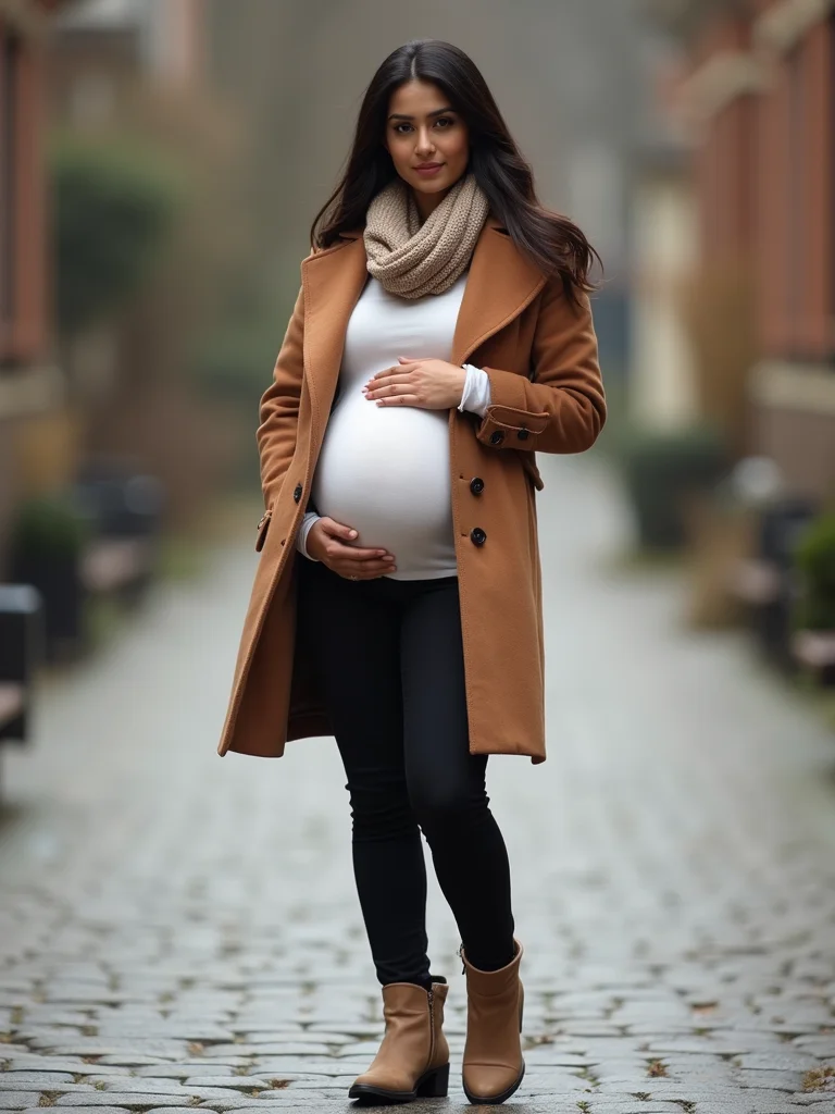 tailored adjustable warm maternity outerwear