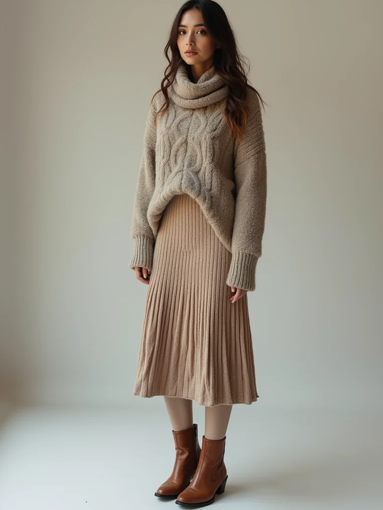 midi skirts tights ankle boots
