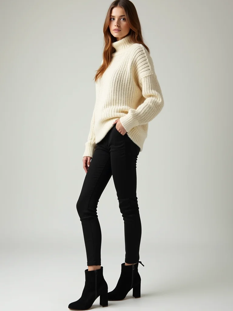 chunky knit slim silhouette