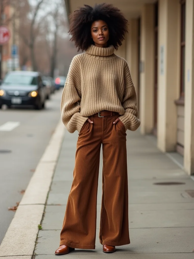 cozy knit sweater ensemble