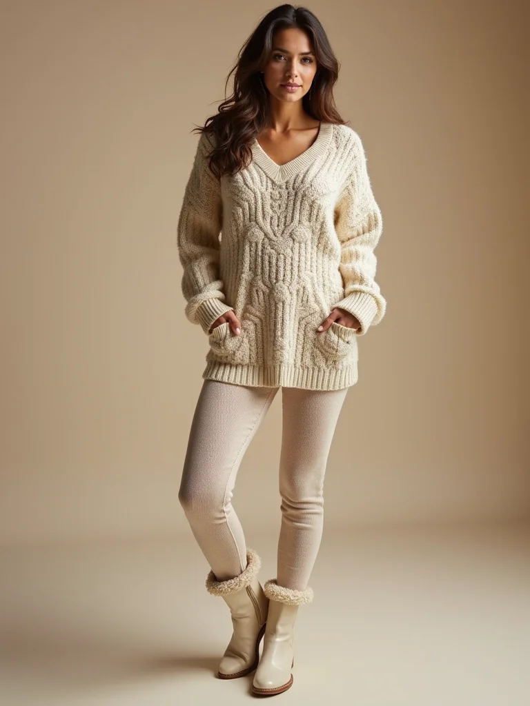 cozy coordinated knit set