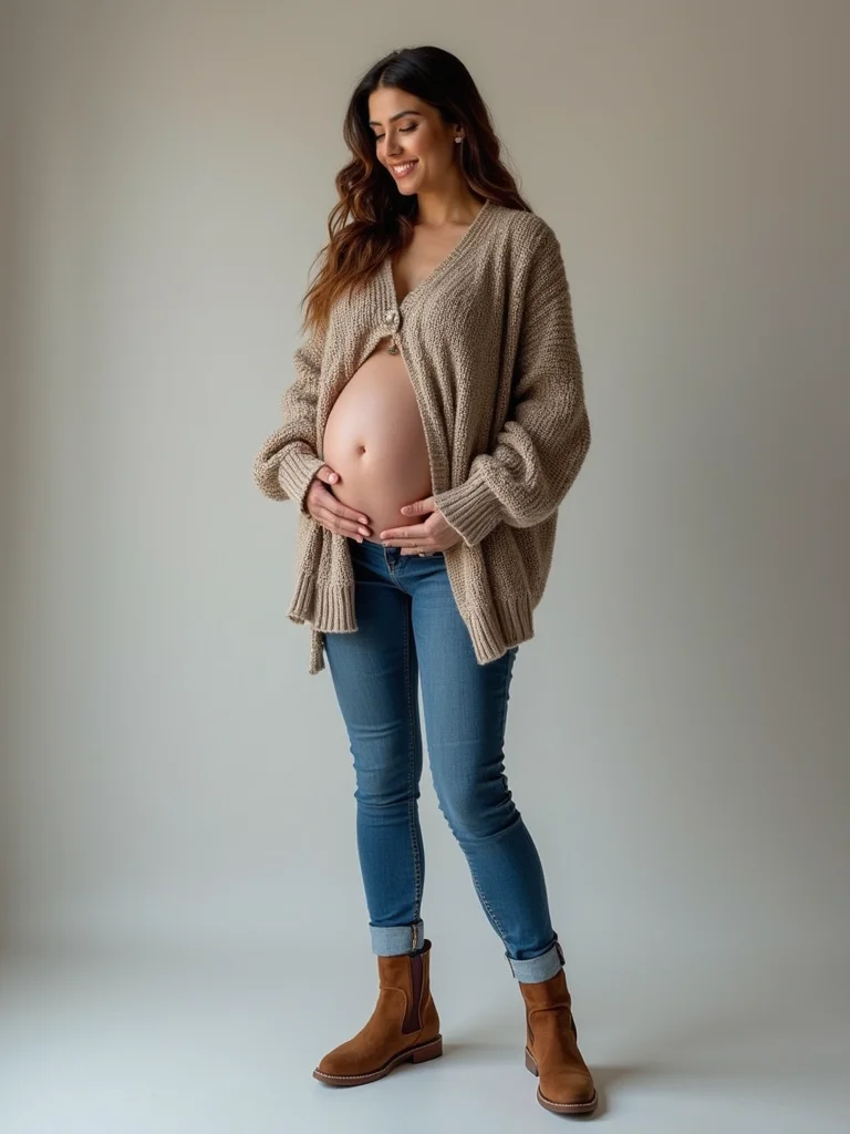 cozy stretch maternity winter essentials