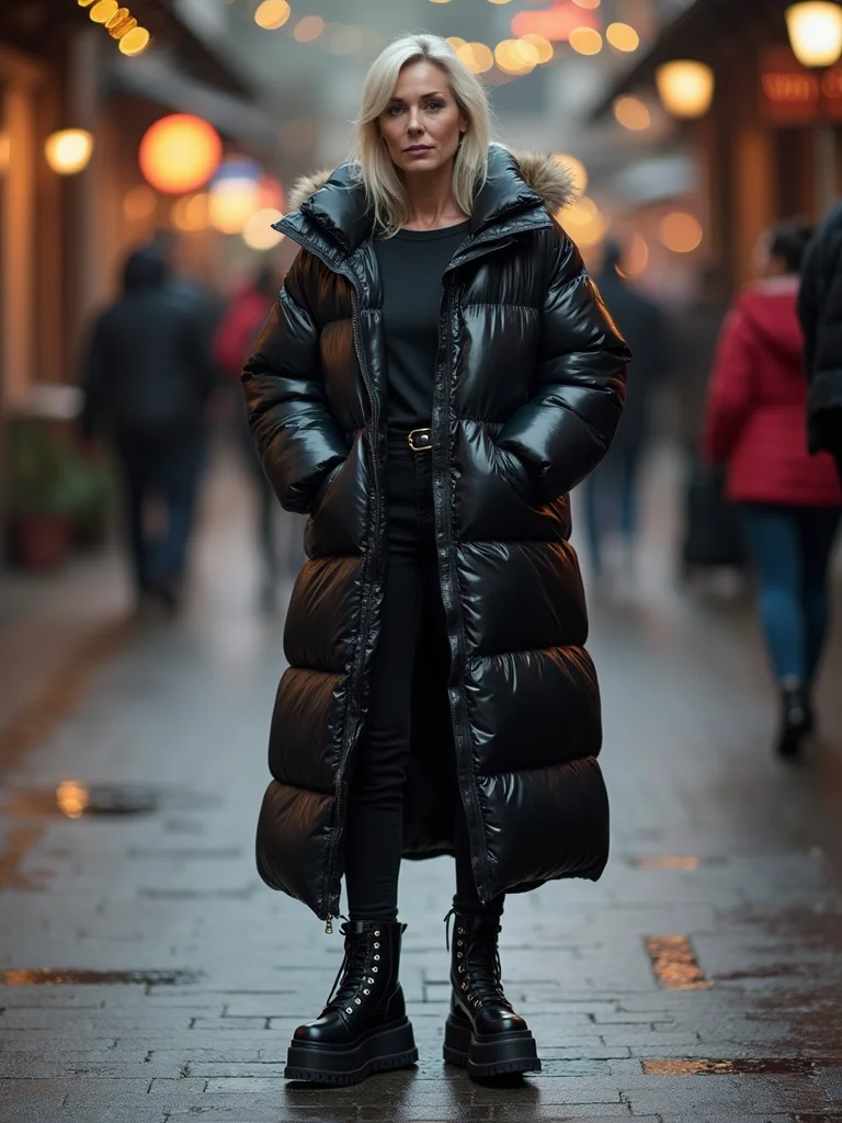 chunky platform puffer chic